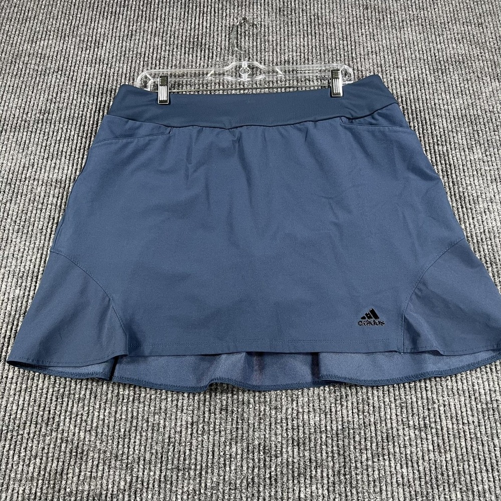 Adidas Skort Womens Large Blue Athletic Golf Tennis Pockets‎ Activewear Stretch